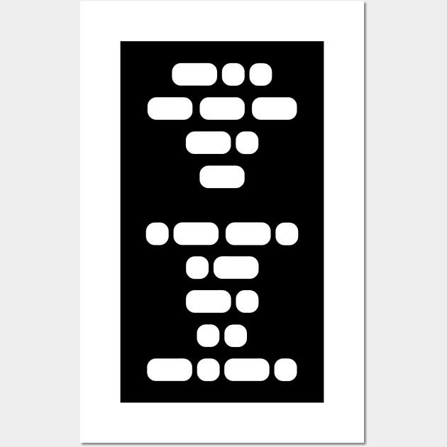 Don’t Panic (morse code) design. Wall Art by Stupiditee